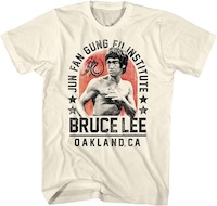 Bruce Lee Chinese Martial Arts Icon Jun Fan Gung Fu Institute Adult T-Shirt Tee 